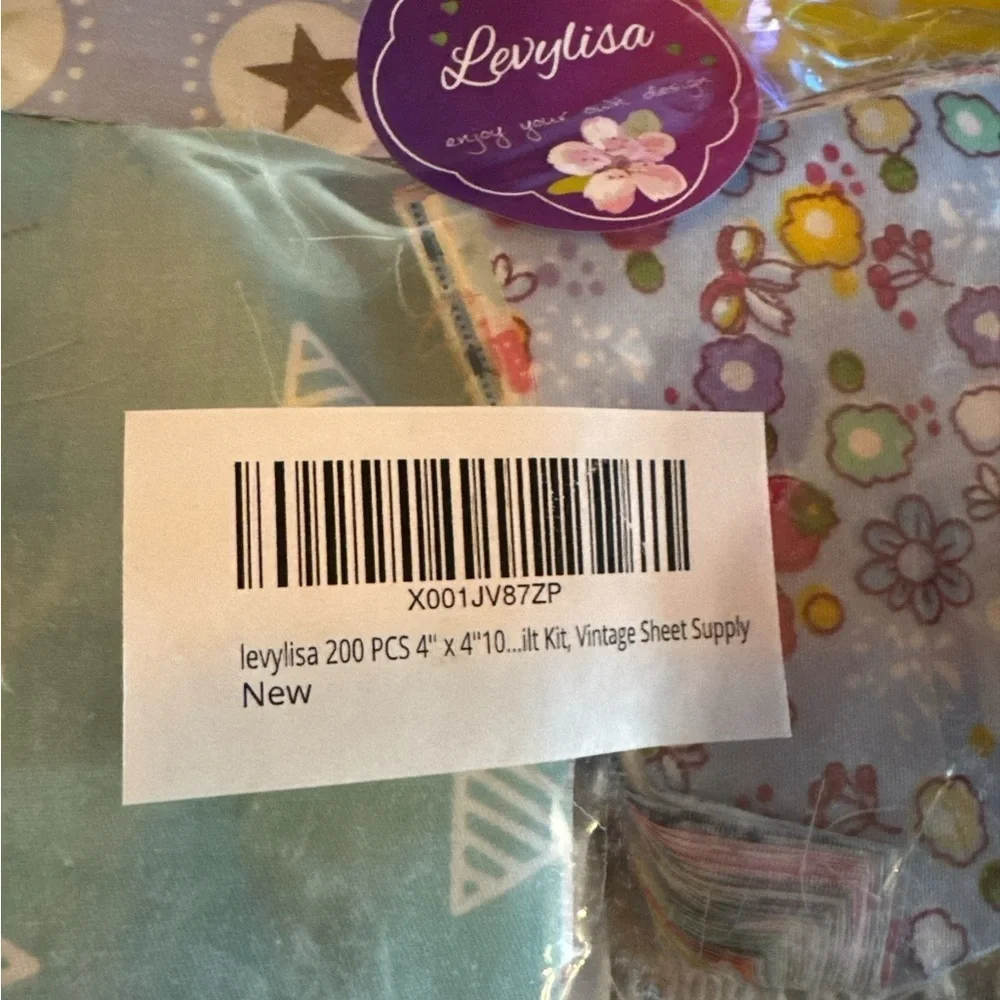 Quilting Misc 4” x 4” print Quilting Squares “levylisa” 200 pcs. NIP
